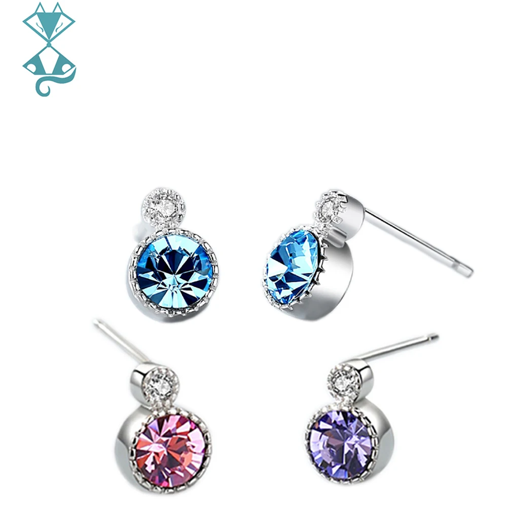 S925 Sterling Silver Diamond Earrings Test Passed Moissanite Ear Studs Women Fashion Earrings Fine Jewelry Girl Gift