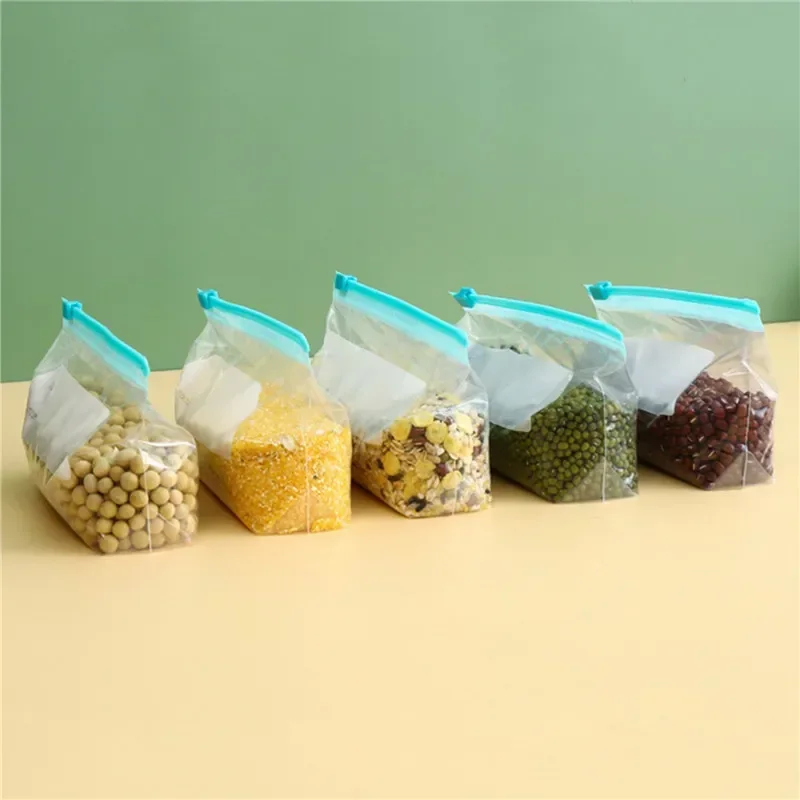 

Герметичный пакет для пищевых продуктов, многоразовый дорожный Кухонный Контейнер на молнии для морозильной камеры, прозрачный, для кемпинга