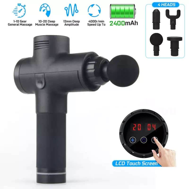 

Touch Screen Fascia Gun Massage Gun Relieves Tension Points Promote Healing Recovery Smooth and Reliable Durable Unisex Indoor
