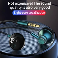 metal wired headphones control hifi noise reduction earbuds with microphone universal k song gaming headset music earphones