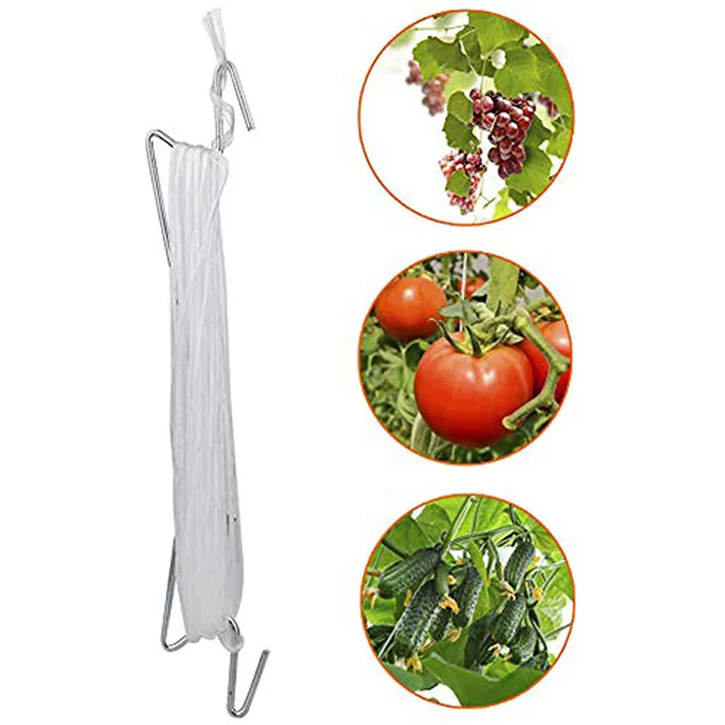 

20/10/3pcs Tomato Support J Hook Vegetable Plant Support Tomato Plant Holder Binder Garden Clamp Anti-crush Hooks Length 32ftt