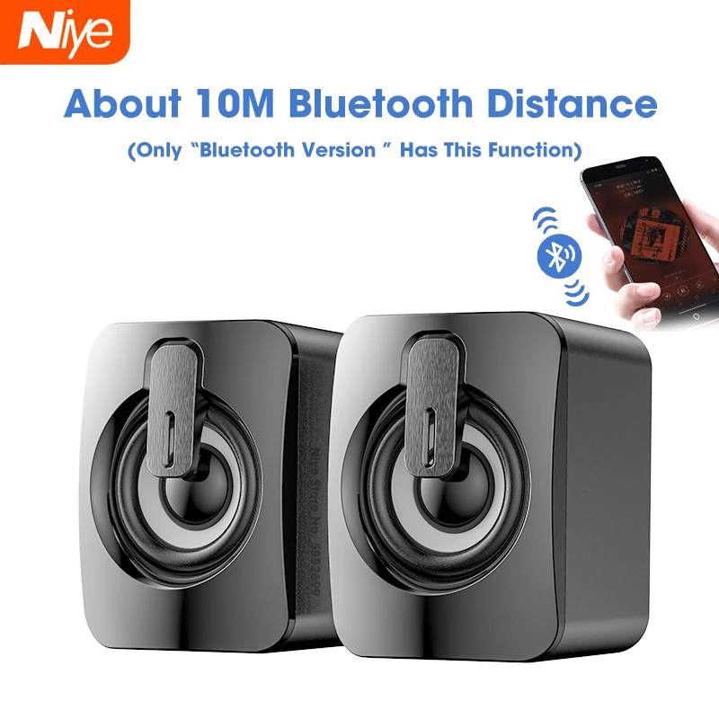 

Bluetooth Wired Speakers Computer Speaker Stereo Bass Sound box Subwoofer Music Player for PC Laptop Desktop loudspeakers Column