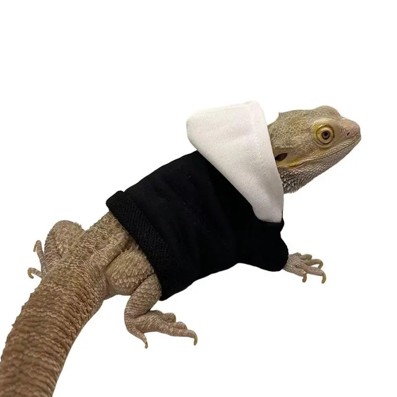 

Bearded Dragon Clothes Adjustable Cotton Reptile Clothes Reptile Apparel Handmade For Skin Protection Photo Party