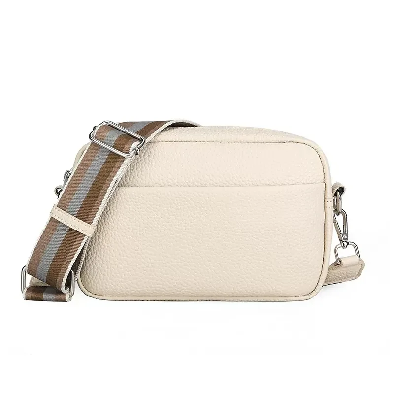 

Женская маленькая квадратная сумка, новинка 2023, кошелек из искусственной кожи на широком ремне через плечо, боковой карман, повседневная сумка через плечо