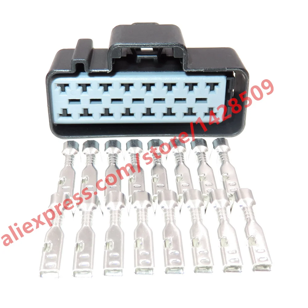 

5 Sets 16 Pin Auto Unsealed Connector With Terminal 13780071 Automobile Wire Harness Plastic Housing Electrical Socket