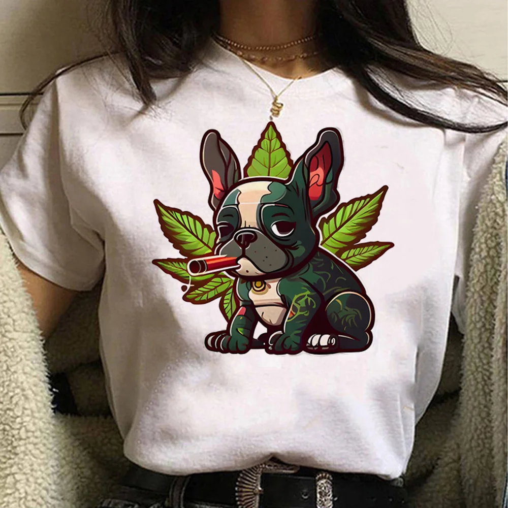 

French Bulldog tshirt women anime t shirt female graphic funny clothes