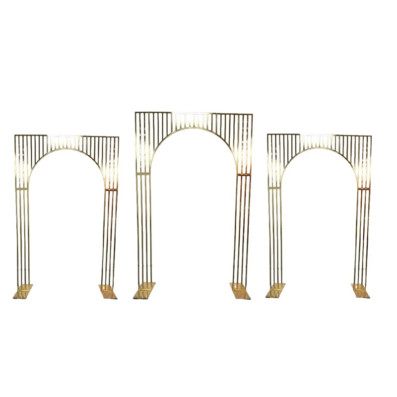 

Набор из 3 предметов, золотой свадебный экран, фоторамка, искусственные декоративные украшения, позолоченная большая стойка для цветов с ар...