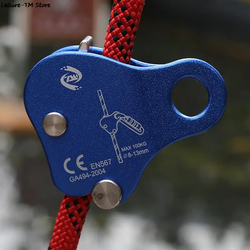 

1pc Safety Climbing Protective Device Rope Grip Outdoor Climbing Rigging 8-13MM Rope Aluminum alloy 7075 Outdoor Tool