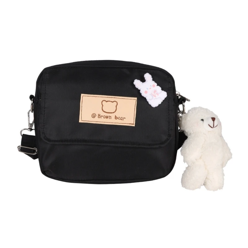

Small Crossbody Bags Nylon Shoulder Bag with Japanese Pins Aesthetic Accessories