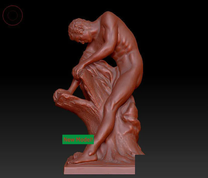 

3D model stl format, 3D solid model rotation sculpture for cnc machine Milo of Croton