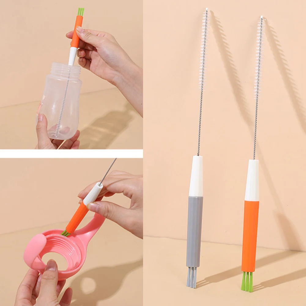 

1 PCS Stainless Soft Hair Suction Glass Tube Cleaner Brushes Tools Fish Tank Straw Bottle Cleaning Brush 2022 New