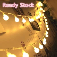 2m 5m 10m balls led fairy string lights battery usb operated wedding holiday christmas outdoor room garland decoration