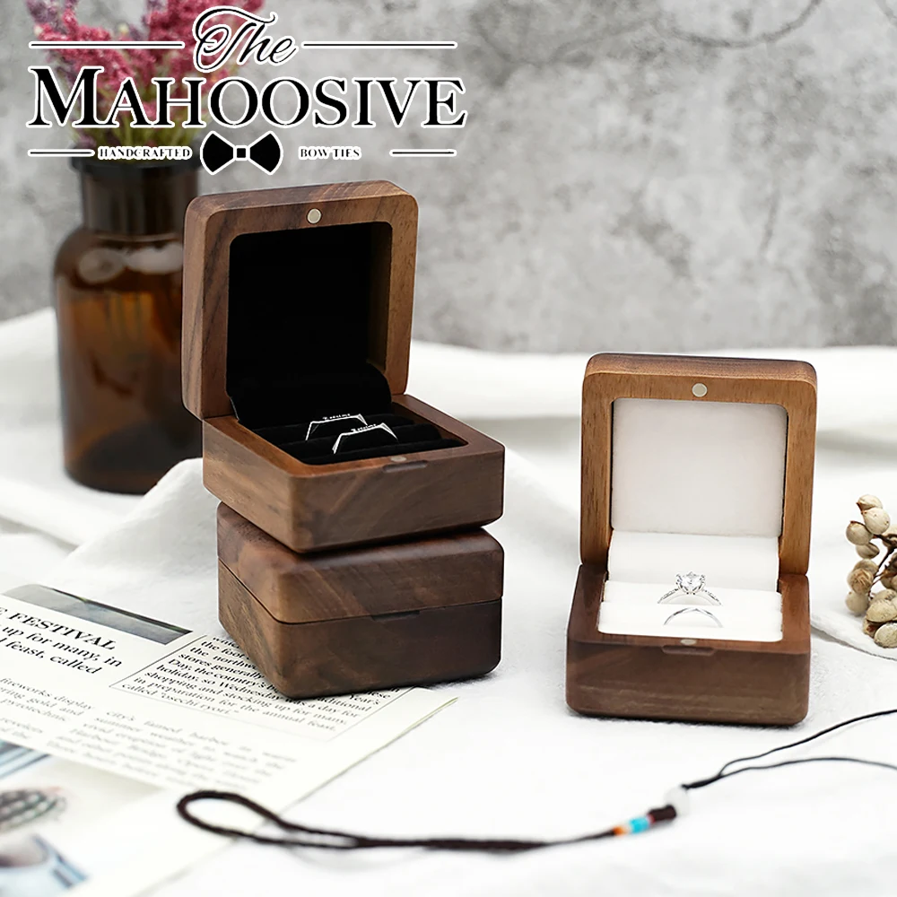 Шкатулка для ювелирных изделий органайзер из цельного дерева и микрофибры