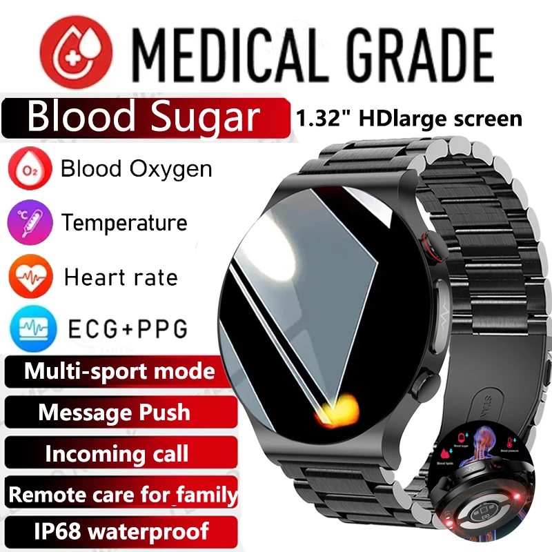 

SACOSDING Smartwatch Blood Sugar Blood lipids Blood Pressure Body Temperature Health Monitoring Smart Watch for Men Women Clock