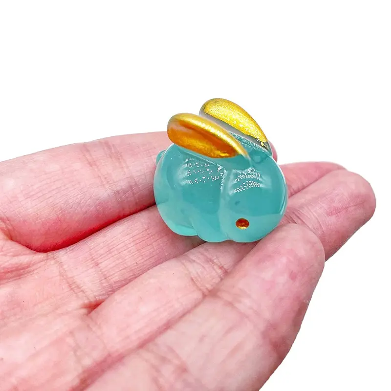 

1 шт. флуоресцентная Фигурка кролика микро-статуя животных аксессуары для домашнего декора изделия миниатюрное ландшафтное украшение комнаты