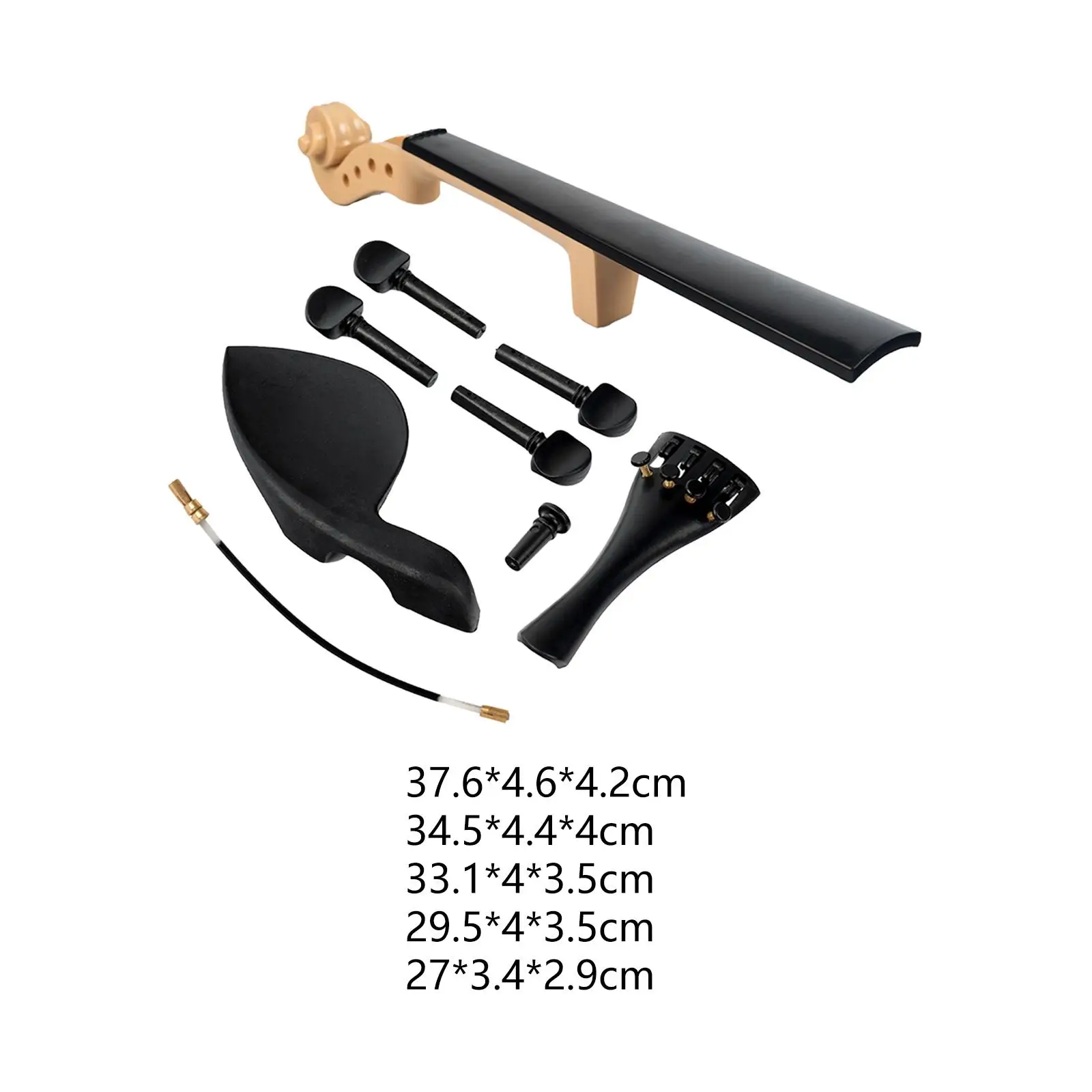 

Violin Accessories Kit Chinrest Clamp 4 Tuning Pegs Chin Rest Tailgut End Pin Musical Instrument Accs Violin DIY Parts