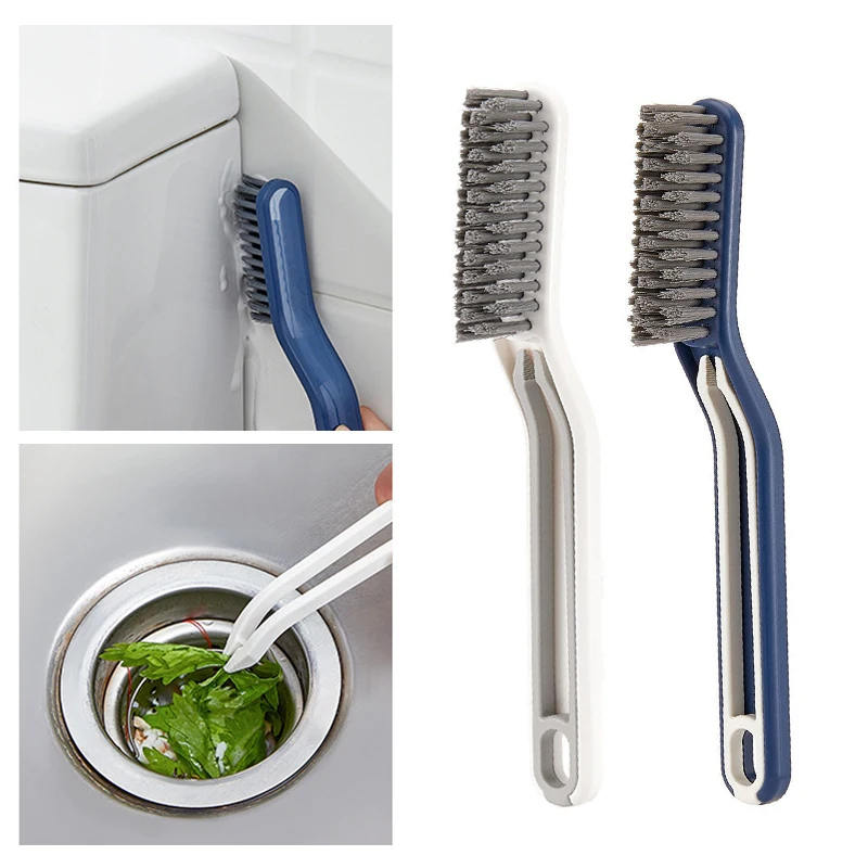 

New Convenient 2 In 1 Multipurpose Bathroom Tile Floor Gap Cleaning Brush Window Groove Brush Household Corner Cleaning Tools