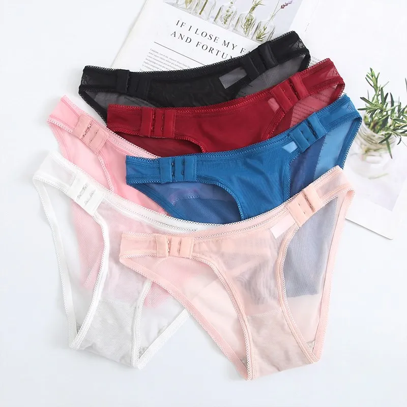 

Sexy Women Panties Solid Color Lace Female Briefs Temptation Perspective Pantys Underwear Ladies Low-Rise Intimates Comfort