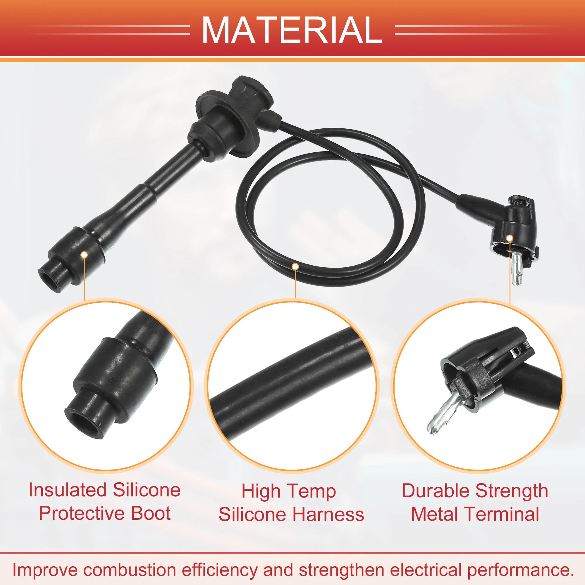 UXCELL 3 шт. автомобильные провода катушки свечи зажигания жгут проводов 5 мм