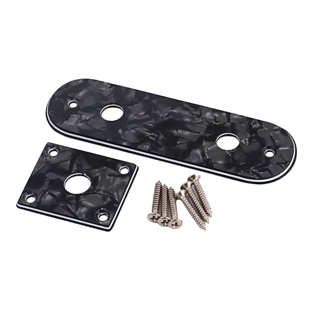 

Neck Guitar Plates Plate Controlset Replacement Black Celluloid Abass Electric