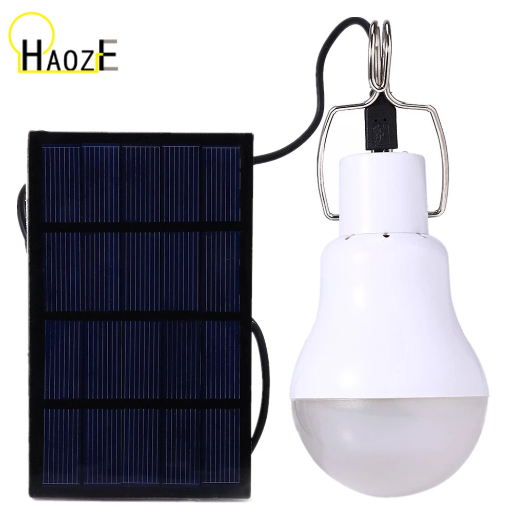 

Haoze Solor Led Outdoor Lights Solar LED Charging Lamp Outdoor Lighting Portable Camp Tent Mobile Camping Emergency Bulb
