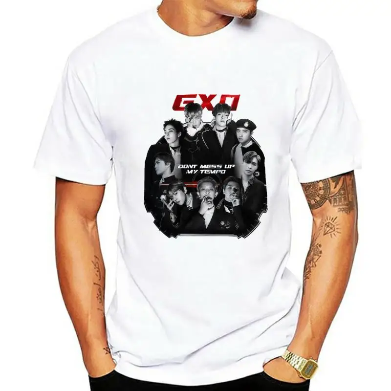 KPOP футболка EXO женская товар Повседневная Женская 2024 новый стиль Yicool 4XL