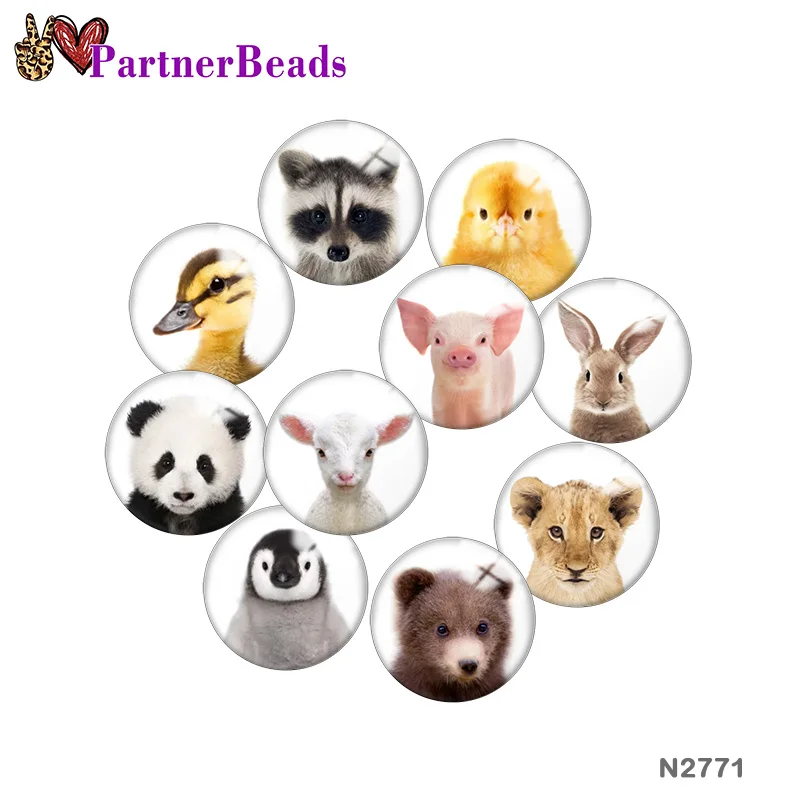 

Animal Image printing metal DIY snap button accessories Fit bag hat Clothes shoes N2771