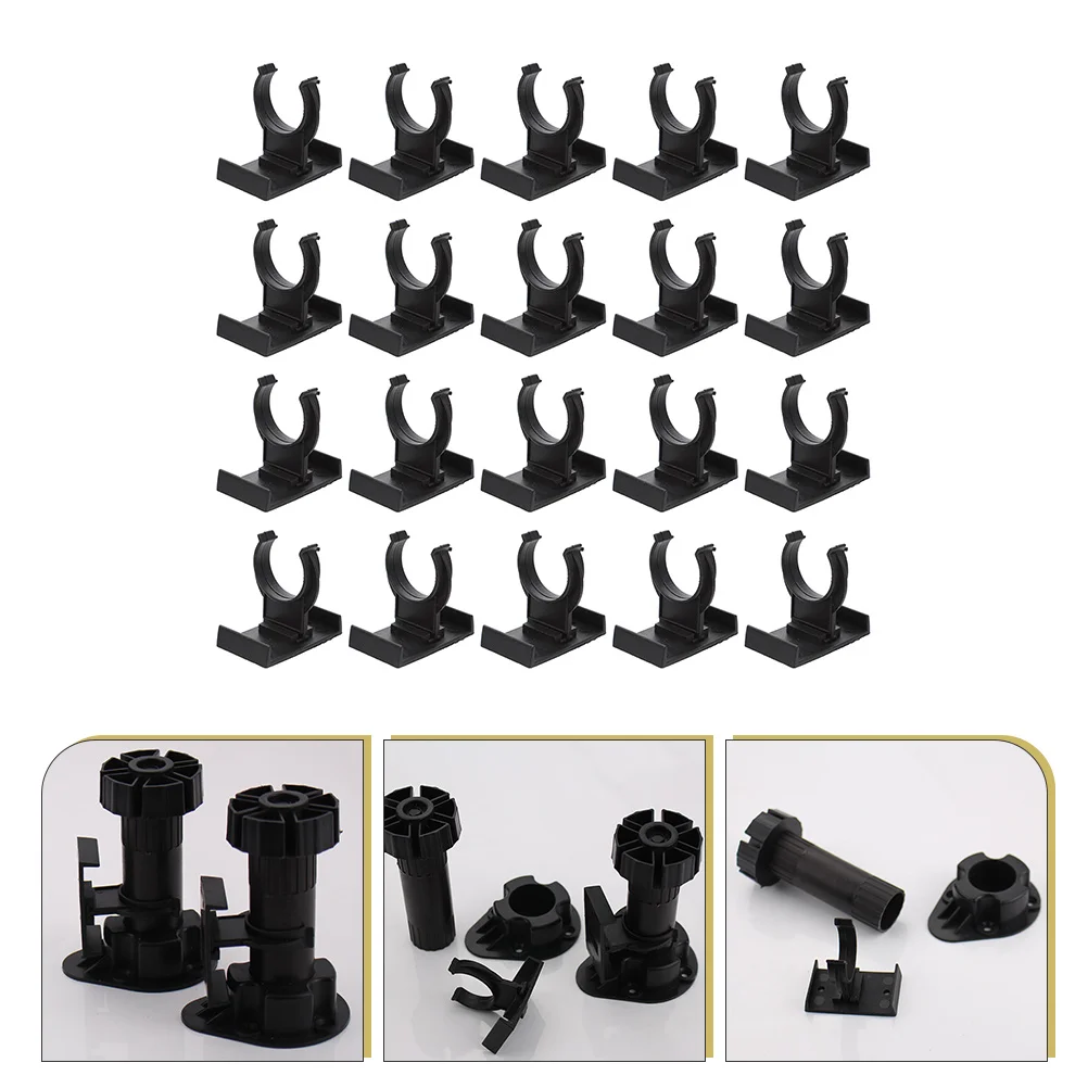 

20pcs Plastic Kitchen Leg Plinth Clips Kick Skirting Board Trims Clips Furniture Leg Plinth Clips