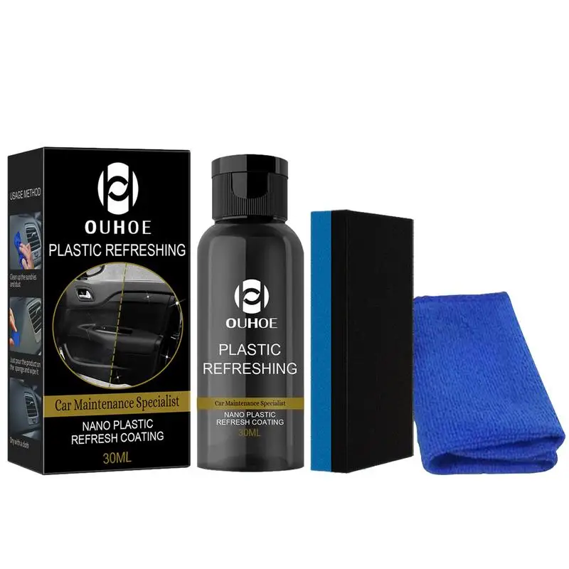 

Plastics Parts Refurbish Agent Car Refurbishment Cleaning Agent Car Refurbishing Agent With Sponge And Non-dust Cloth For Cars