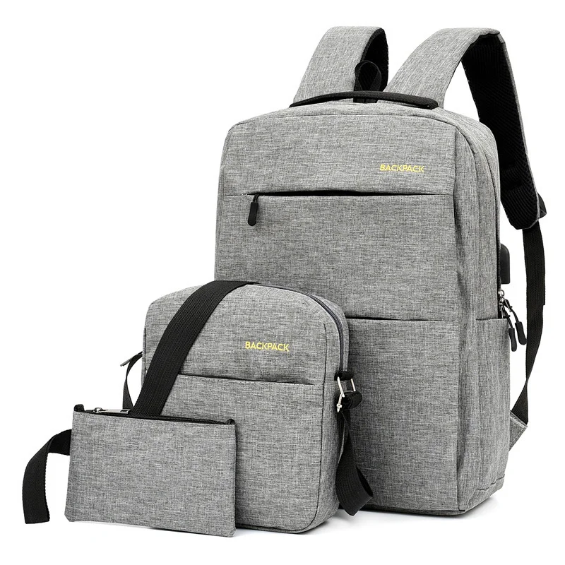 

New leisure men's three piece backpack for outdoor travel