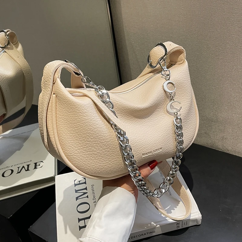 High Quality Designer Shoulder Bag Women Fashionable Elegant Crossbody Bags for Girls Chains Messenger Bag Solid Color Handbags