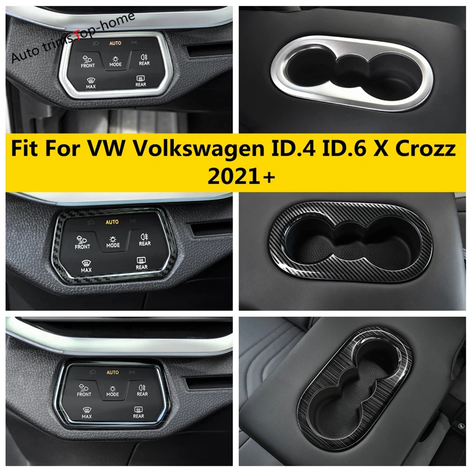 

Head Light Lamp Adjust Switch Panel Rear Water Cup Holder Frame Cover Accessories For VW Volkswagen ID.4 6 X Crozz 2021 - 2023