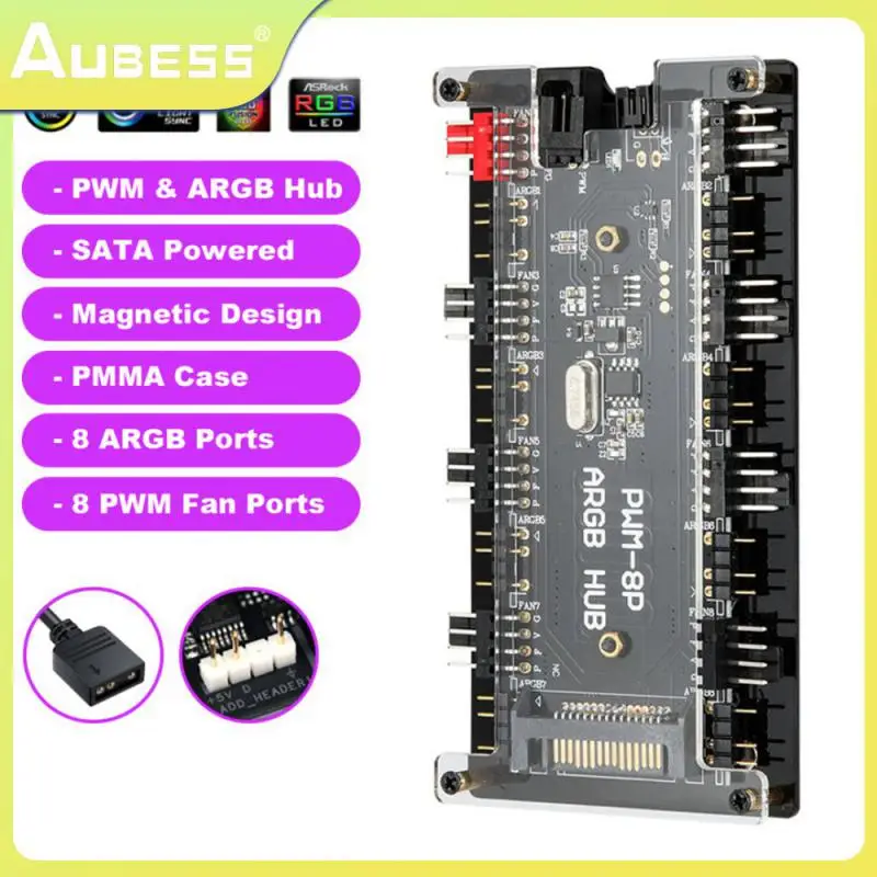 

Sata Power Supply With Shell 5v Three-pin Two-in-one Two-in-one Hub With Shell Sata Combo Pack Controller Adapter Black Alloy