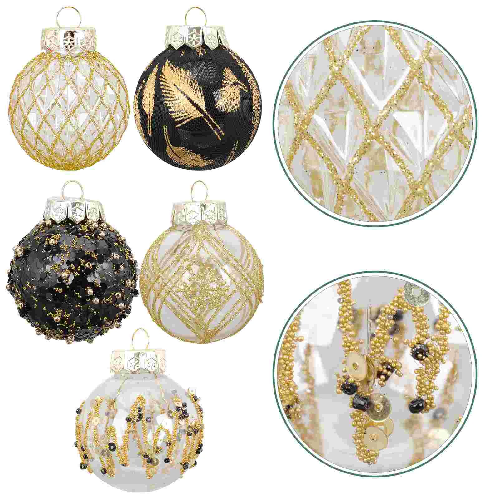 

Christmasxmas Tree Hangingornaments Decoration Decorations Ornament Pendant Baubles Decor Holiday Shatterproof Party 60Mm