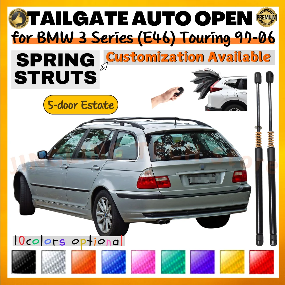 Фото Qty(2) Стойки багажника с пружиной для BMW 3 серии (E46) Touring 1997-2006 гг. Подъемник багажника задней двери Опоры амортизаторов №1
