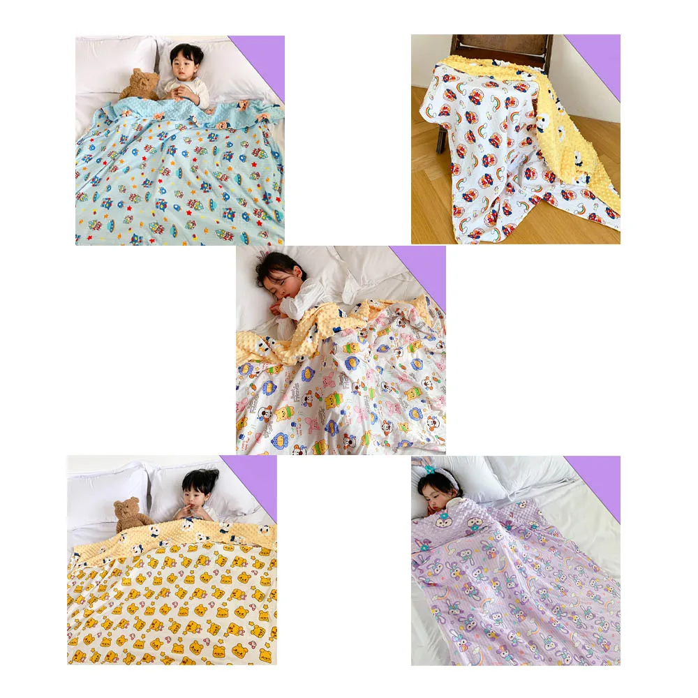

Kawaii Disney Stellalou Poohbear Милая мультяшная весенне-летняя облегающая шапочка одеяло с постоянной температурой одеяло кондиционер одеяло