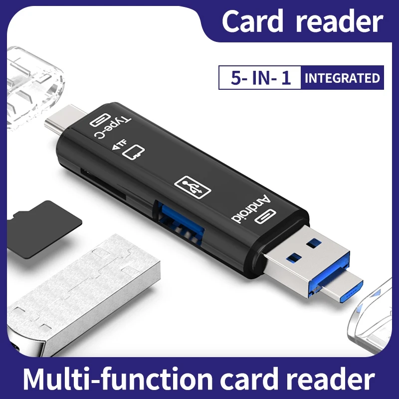 

Usb 3,0 Type C/USB/Micro USB/TF устройство для чтения карт памяти, универсальный OTG Высокоскоростной USB-адаптер для флэш-накопителя для Xiaomi, Android, ПК