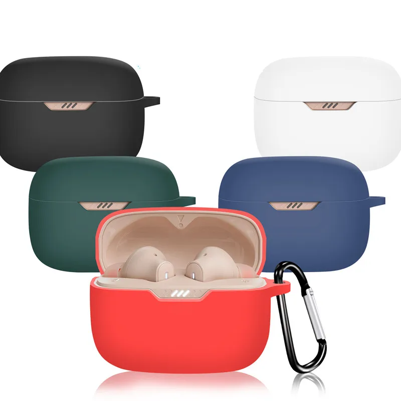 

Silicone Earphone Cases For JBL T230NC TWS Wireless Bluetooth Earphone For JBL T230NC TWS Protective Case Cover With Hook