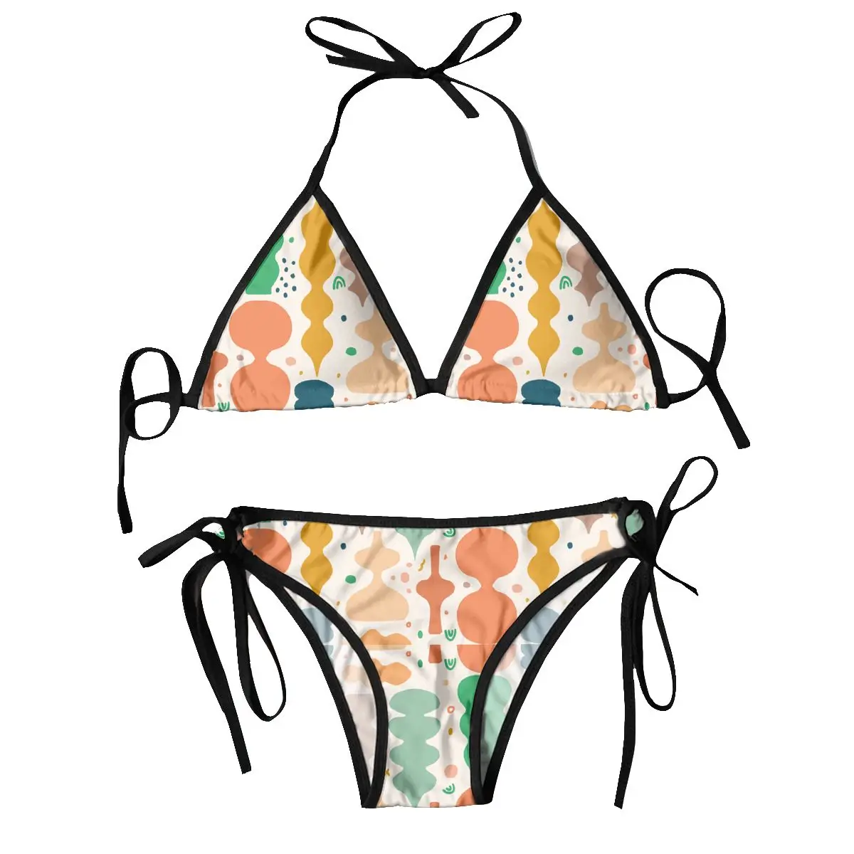 

Sexy Bikini 2023 Women Swimsuit Dynamic Shapes Pattern Bikini Set Swimwear Bathing Suit