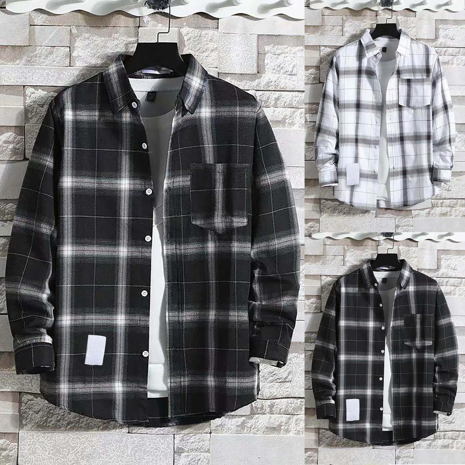 

Неоновая рубашка для мужчин, мужская повседневная Осенняя рубашка с лацканами на пуговицах, рубашка с длинным рукавом, топы, мужской кардиган на пуговицах, облегающие футболки с длинными рукавами для мужчин