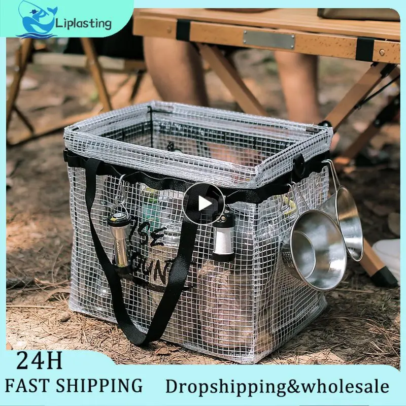 

Multi-function Sundries Box Diversifiedly 28l Organizer Box Pvc Mesh Folding Storage Box Storage Box Transparent Folding