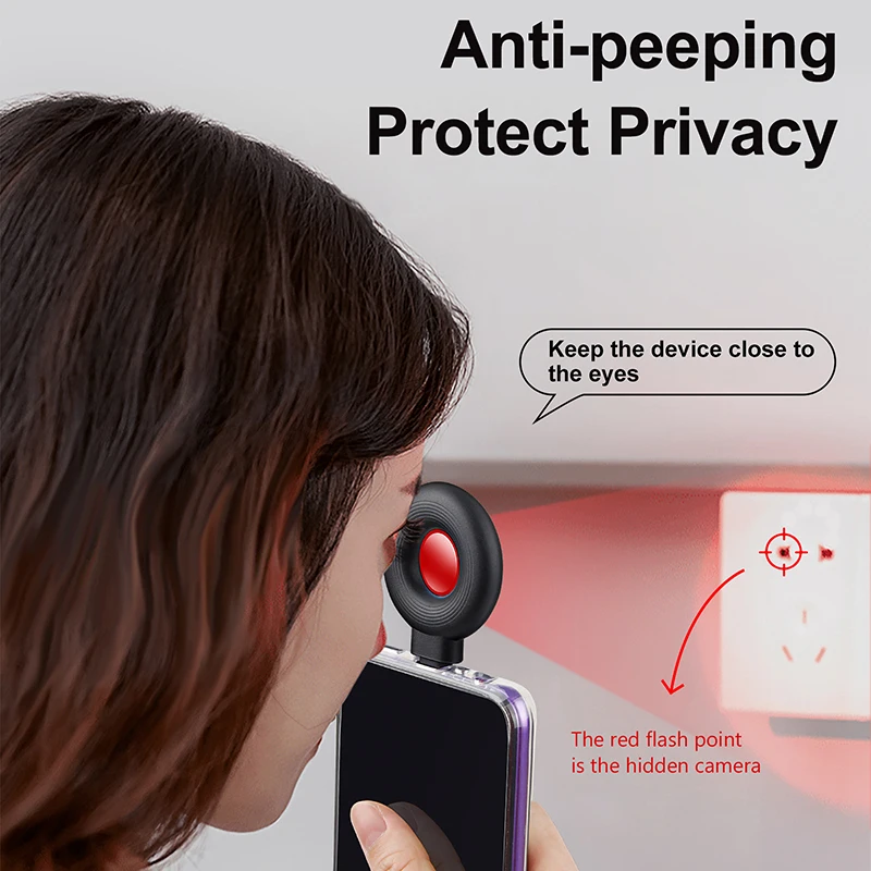 

USB-C Portable Anti Candid Camera Detector For Hotel Infrared Anti-Surveillance Anti-Candid Shooting Pinhole Camera Detector