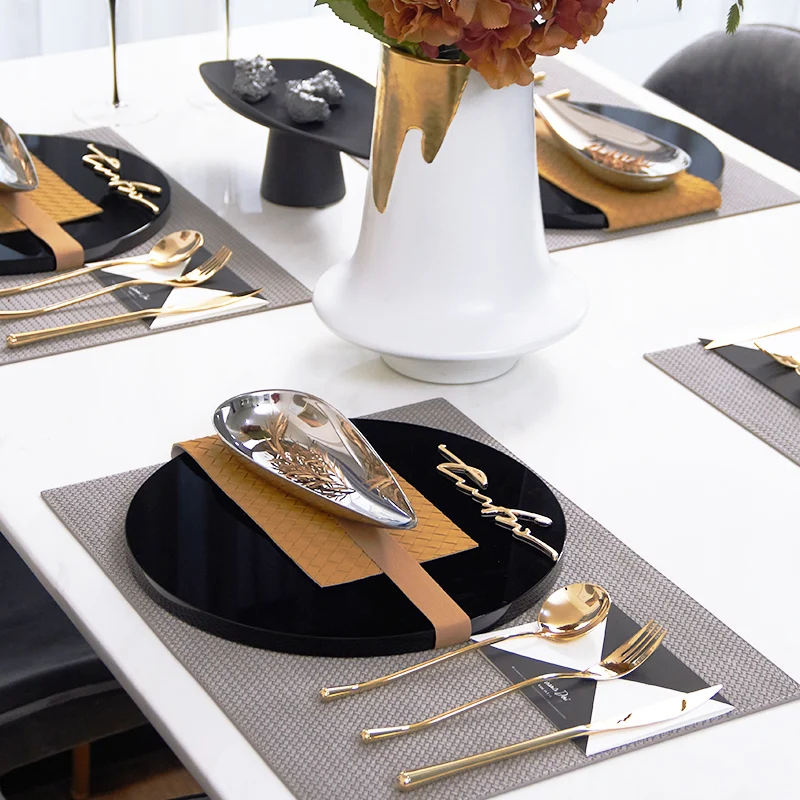 

Style Western Set Soft Outfit Collocation Table Dinner Plate Stainless Steel Water Drop Shape Dessert Plate Bread Plate