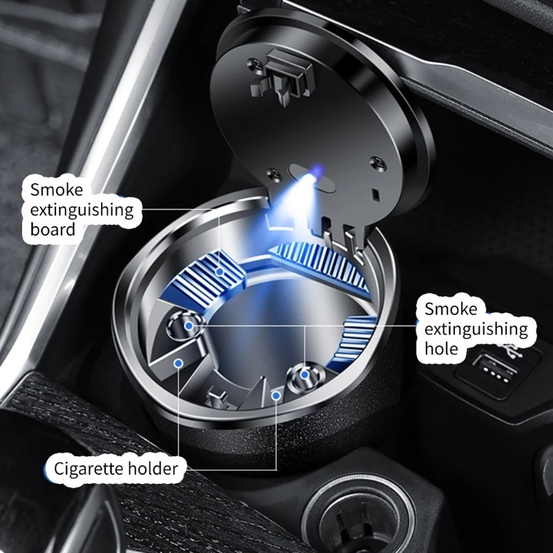 Самозатухающая пепельница для салона автомобиля герметичная огнезащитная