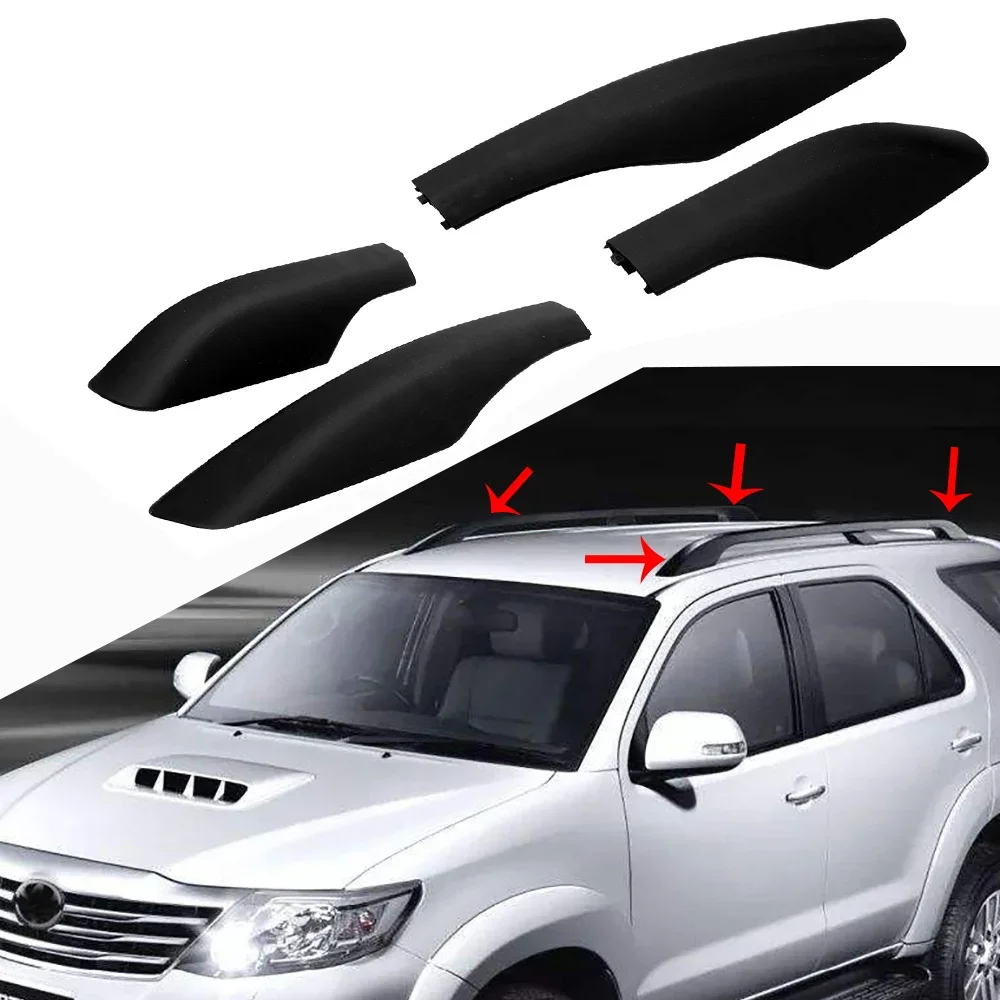 

Замените 4 шт. крышка рельса багажника на крышу для Toyota Fortuner AN50 AN60 Hilux SW4 2004-2013 2014 2015 автомобильные аксессуары