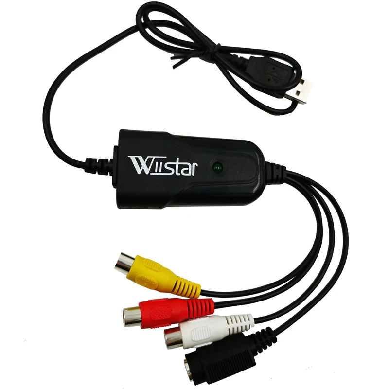 Фото Wiistar новый драйвер бесплатно USB 2,0 Карта видеозахвата для Windows 10/8/7/XP захват видео преобразователь VHS №1
