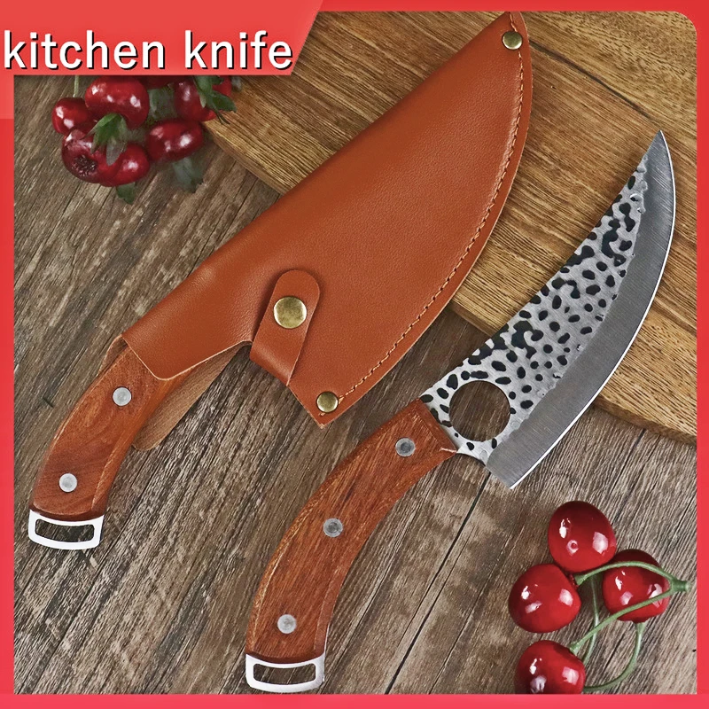 Кухонный нож 5 дюйма профессиональный кованый из нержавеющей стали охотничий