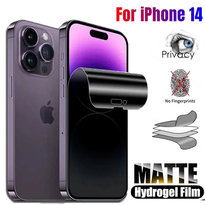

Антишпионская Защитная пленка для iPhone 14 Pro Max, матовая Гидрогелевая пленка для iPhone 13, 12, 11 Pro Max, 14 Plus, 14 Pro, защитная пленка