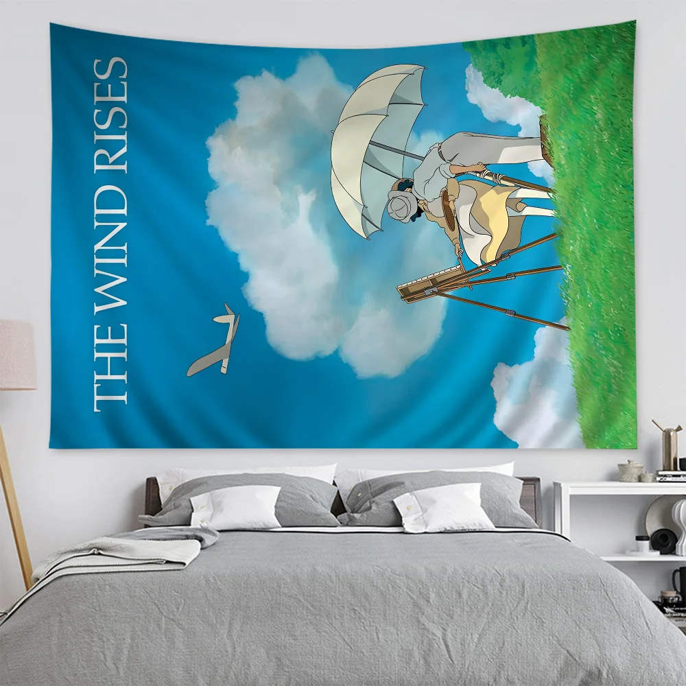Гобелен с подъемом ветра в стиле аниме индийский Будда украшение на стену