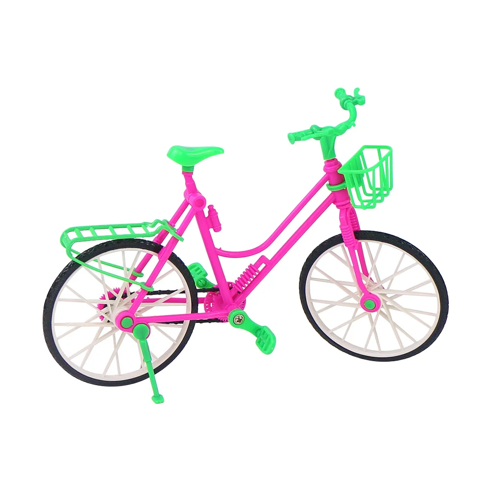 

Simulation Bike Miniatures Model House Decoration Plastic Girls Bicycle Toy Baby Plaything